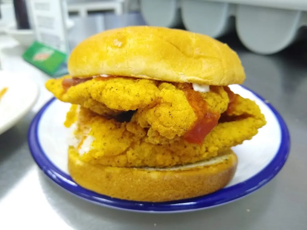Catfish Sandwich on Burger Bun