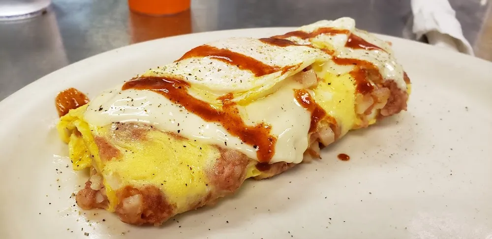 Irish Omelet with an over Easy Egg on Top