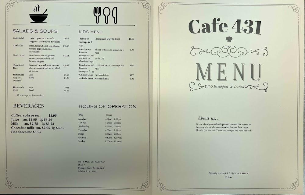 Cafe 431 Menu image 2